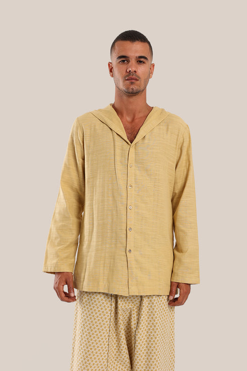 Hooded Shirt with button down front and back